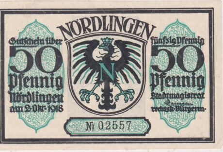 Аверс банкноты 50 fenigów (Niemcy) 1918