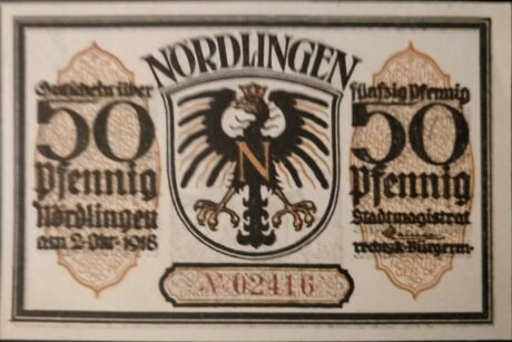 Аверс банкноты 50 fenigów (Niemcy) 1918