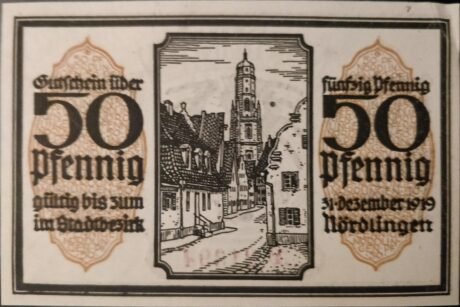 Реверс банкноты 50 fenigów (Niemcy) 1918