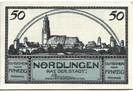 Аверс банкноты 50 fenigów (Niemcy) 1920