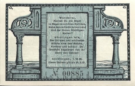 Реверс банкноты 50 fenigów (Niemcy) 1920