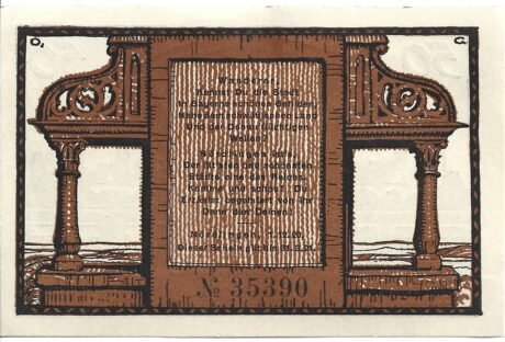 Реверс банкноты 50 fenigów (Niemcy) 1920