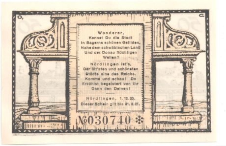 Реверс банкноты 50 пфеннигов (Германия) 1920 года