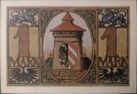 Реверс банкноты 1 sygnatura Notgeld-Ausstellung (Niemcy) z 1921 r