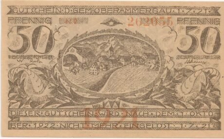 Аверс банкноты 50 fenigów (Niemcy) 1921