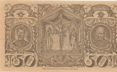 Реверс банкноты 50 fenigów (Niemcy) 1921