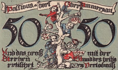 Реверс банкноты 50 fenigów (Niemcy) 1921