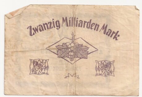 Реверс банкноты 20000000000 marek (Niemcy) 1923