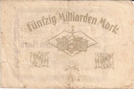 Реверс банкноты 50000000000 marek (Niemcy) 1923