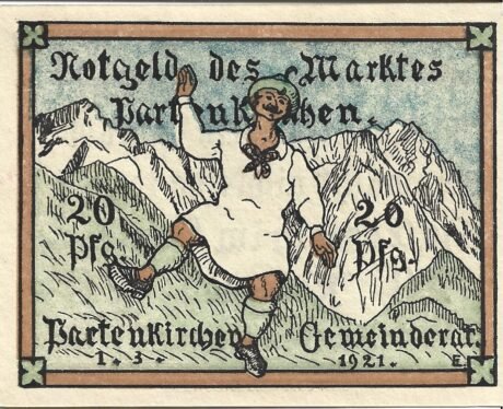 Аверс банкноты 20 fenigów (Niemcy) 1921