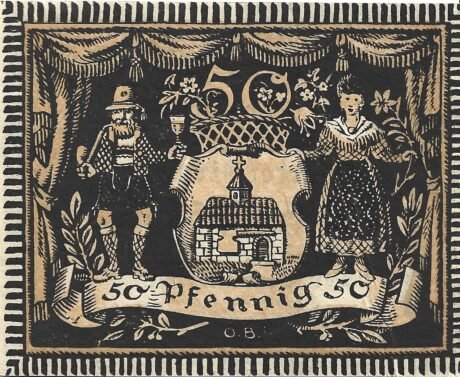 Реверс банкноты 50 fenigów (Niemcy) 1921