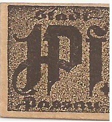 Реверс банкноты 1 fenig czarny atrament (Niemcy) 1918