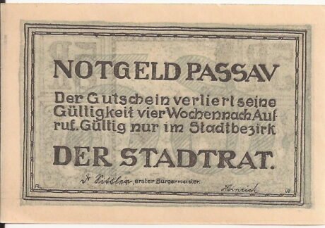 Аверс банкноты 5 пфеннигов (Германия) 1920 года