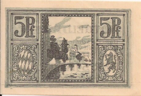 Реверс банкноты 5 пфеннигов (Германия) 1920 года