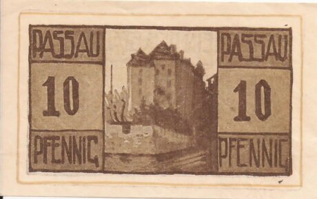 Реверс банкноты 10 fenigów (Niemcy) 1920