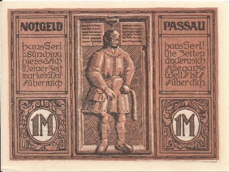 Реверс банкноты 1 marka (Niemcy) 1921