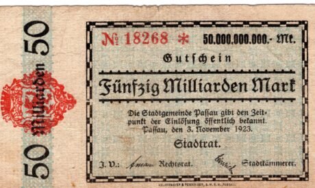 Аверс банкноты 50000000000 marek (Niemcy) 1923