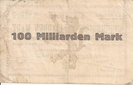 Реверс банкноты 1000000000000 marek (Niemcy) 1923