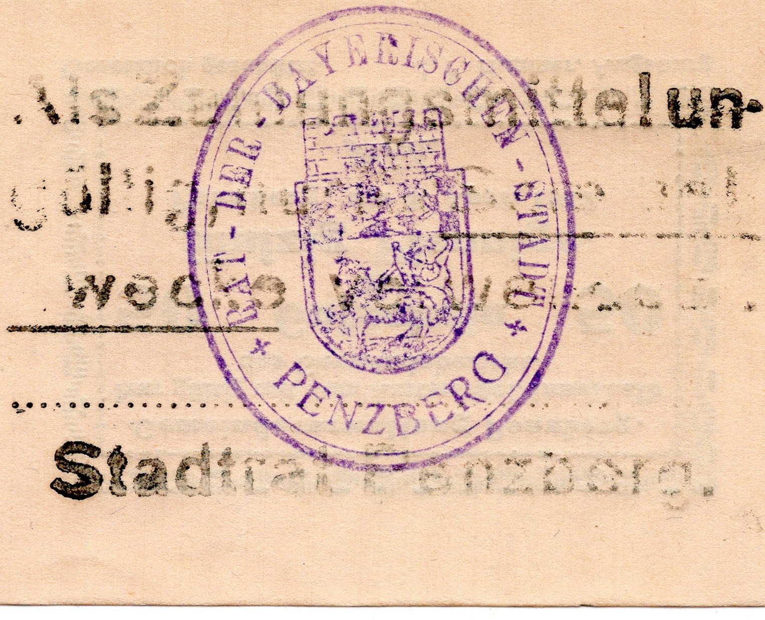 Реверс банкноты 50 пфеннигов (Германия) 1917 года