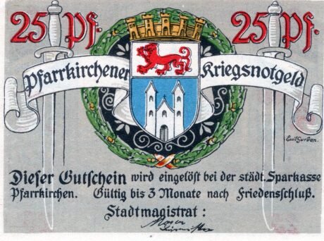 Аверс банкноты 25 fenigów (Niemcy)