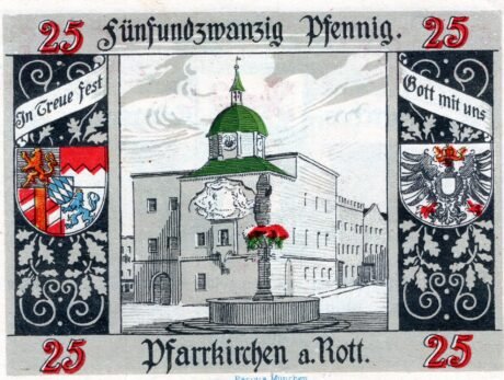 Реверс банкноты 25 fenigów (Niemcy)