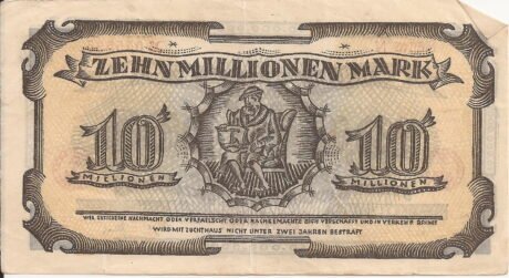 Реверс банкноты 10000000 marek (Niemcy) 1923