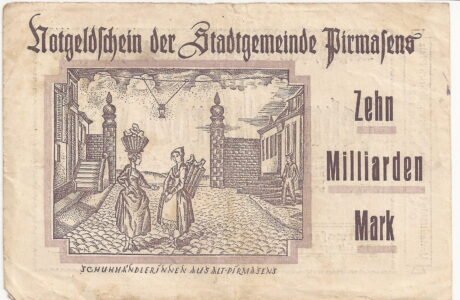 Реверс банкноты 10000000000 marek (Niemcy) 1923