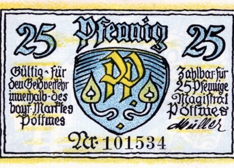 Аверс банкноты 25 fenigów (Niemcy) 1921