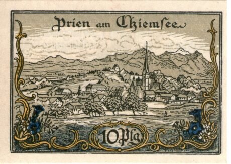 Реверс банкноты 10 fenigów (Niemcy) 1920