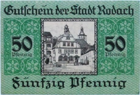 Реверс банкноты 50 fenigów (Niemcy) 1920