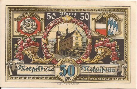 Реверс банкноты 50 fenigów (Niemcy) 1921