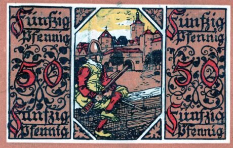 Реверс банкноты 50 fenigów (Niemcy) 1918