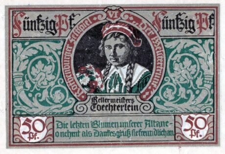 Реверс банкноты 50 fenigów (Niemcy) 1921