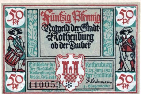 Аверс банкноты 50 fenigów (Niemcy) 1921