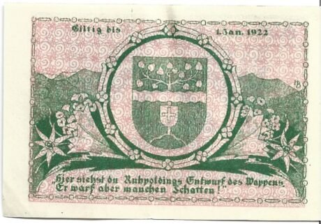 Реверс банкноты 25 fenigów (Niemcy) 1921