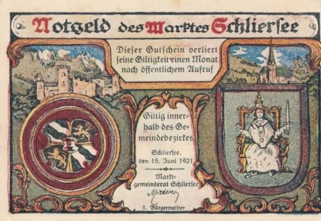 Аверс банкноты 10 fenigów (Niemcy) 1921