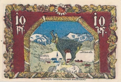 Реверс банкноты 10 fenigów (Niemcy) 1921