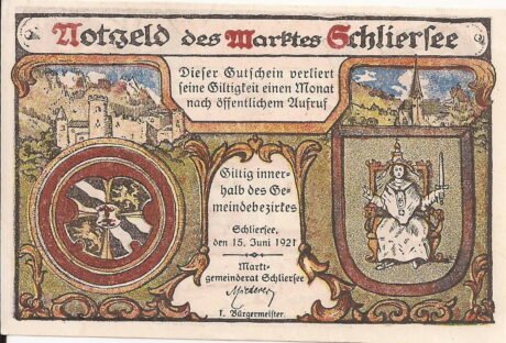 Аверс банкноты 25 fenigów (Niemcy) 1921