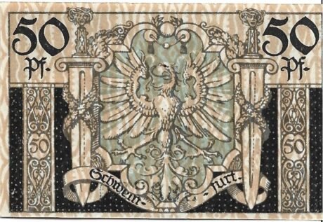 Реверс банкноты 50 fenigów (Niemcy) 1920