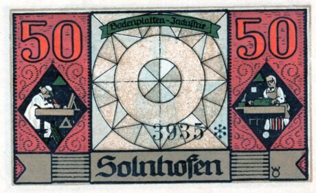 Реверс банкноты 50 fenigów (Niemcy) 1921