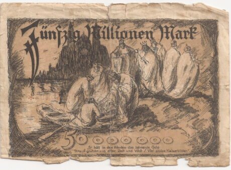 Реверс банкноты 50000000 марок (Германия) 1923 года