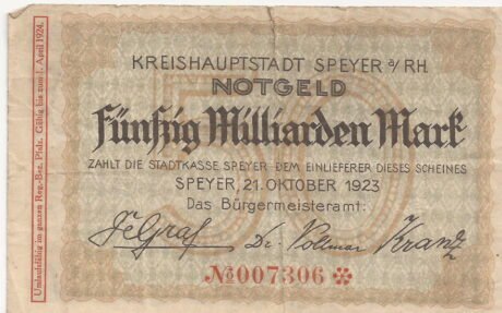 Аверс банкноты 50000000000 marek (Niemcy) 1923