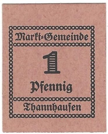 Аверс банкноты 1 fenig (Niemcy) 1920