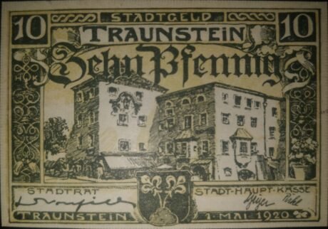 Аверс банкноты 10 fenigów (Niemcy) 1920