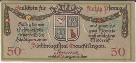 Аверс банкноты 50 fenigów (Niemcy) 1918