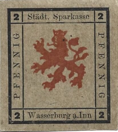 Реверс банкноты 2 fenigów Sparkasse (Niemcy) 1920