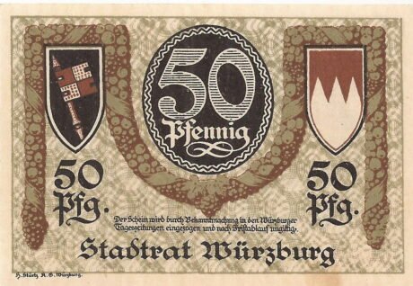 Аверс банкноты 50 fenigów (Niemcy)