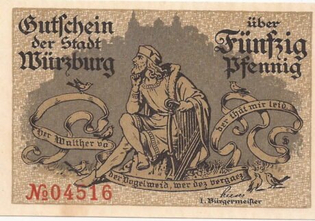 Реверс банкноты 50 fenigów (Niemcy)