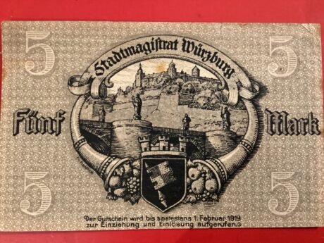 Реверс банкноты 5 marek (Niemcy) 1918