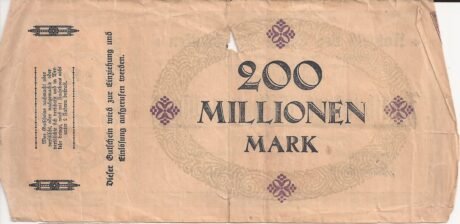 Реверс банкноты 200 000 000 marek (Niemcy) 1923